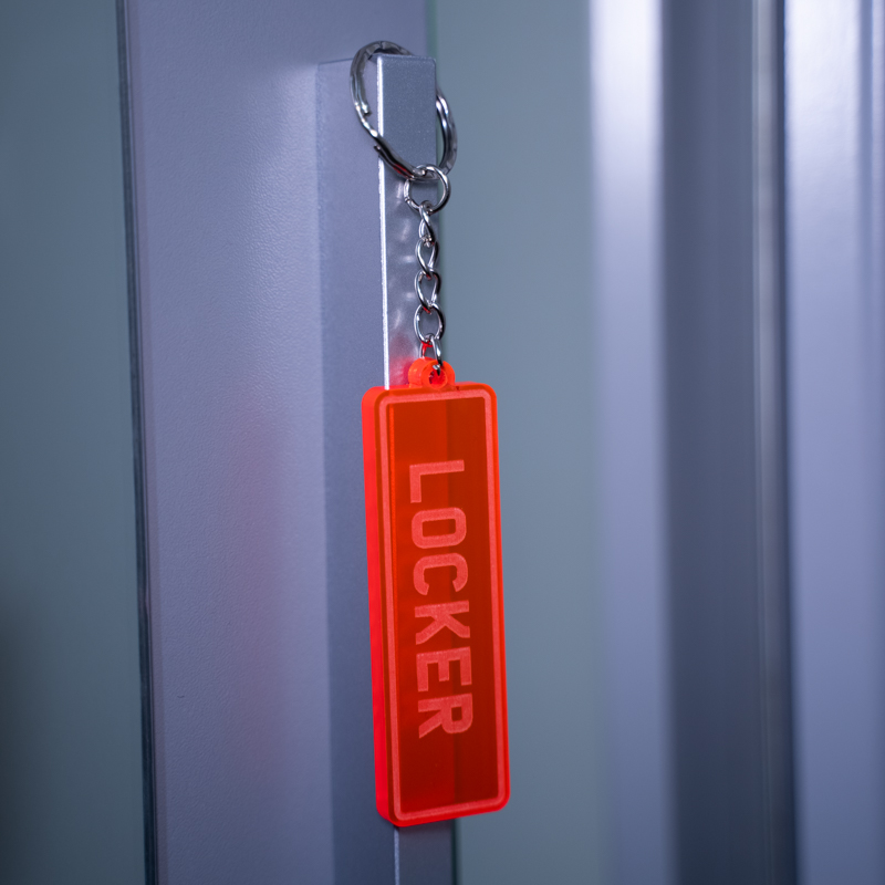 Red Plate Keyring